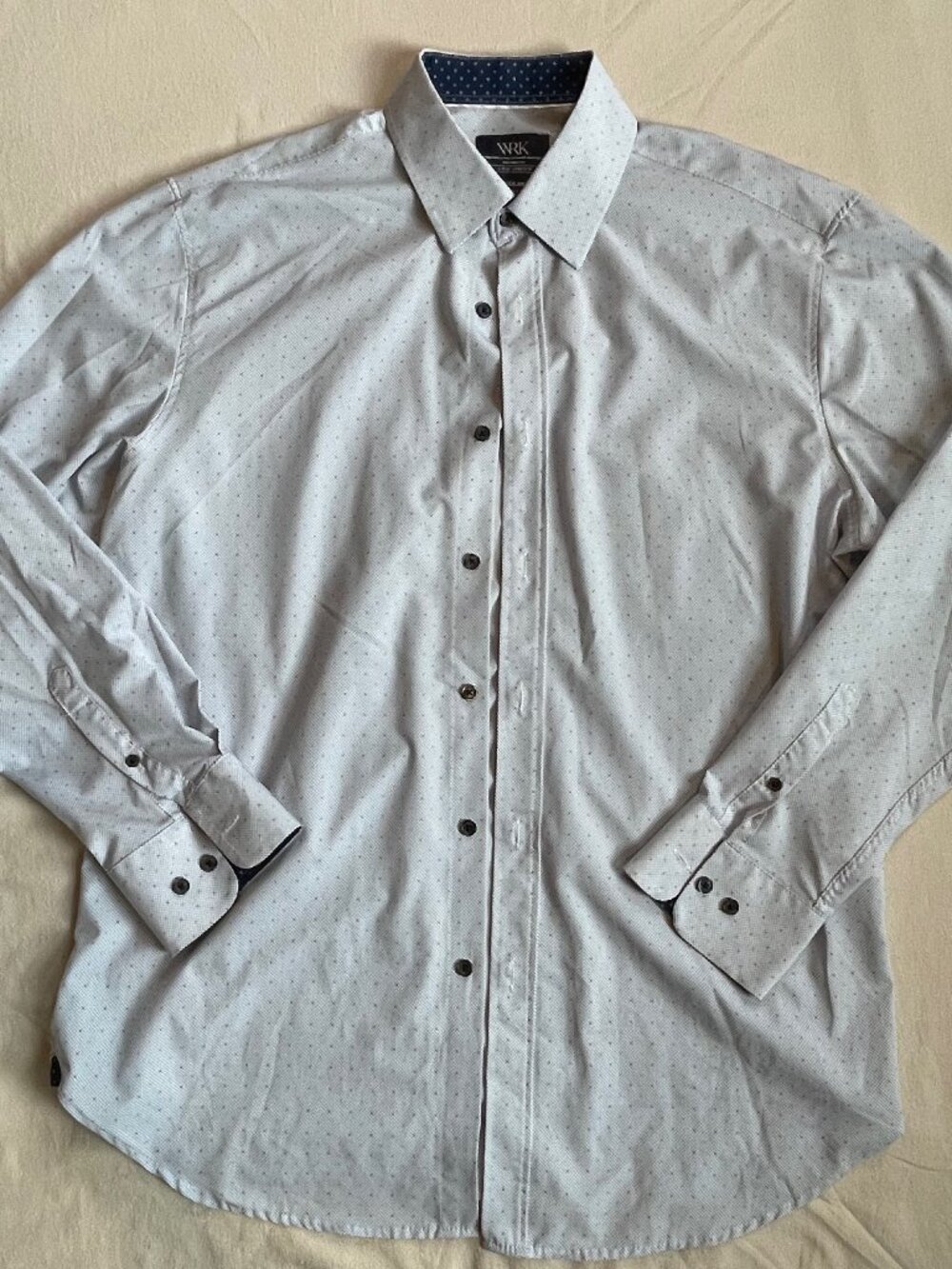 WRK Light Gray Microdot Button-Up Shirt
